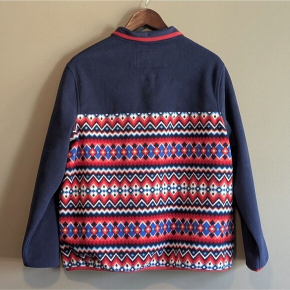 Lands' End Size XL Petite Jacket Fleece Womens Pullover Heritage XL/P 18 Snap LS - Picture 3 of 3